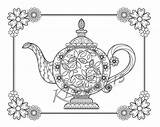 Teapot Coloring Pages Color Template sketch template