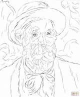 Renoir Auguste Gogh Autoritratto Kolorowanki Kolorowanka Druku Autoportret Supercoloring sketch template