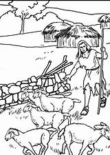 Coloring Shepherd sketch template