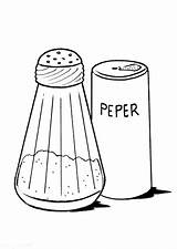 Coloring Salt Pepper sketch template