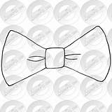 Bow Tie Coloring Template Mens Pages Bowtie Outline sketch template