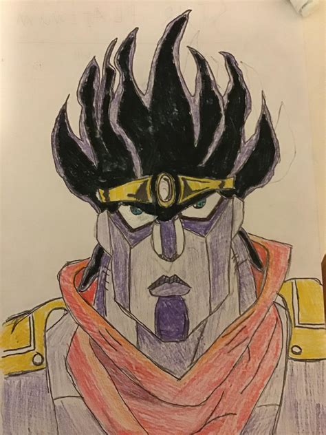 [fanart] Star Platinum Drawing By My Friend Stardustcrusaders