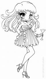 Yampuff Chibi Coloring Lineart Wear Coloriages Sureya Chibis Partager Sailor Princesses sketch template