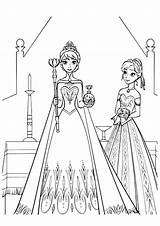 Elsa Coloring Frozen Pages Coloring4free Queen Coronation Anna Her Print Momjunction 儲存自 sketch template
