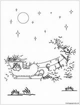 Reindeer Pages Sleigh Coloring Holidays Color Coloringpagesonly sketch template