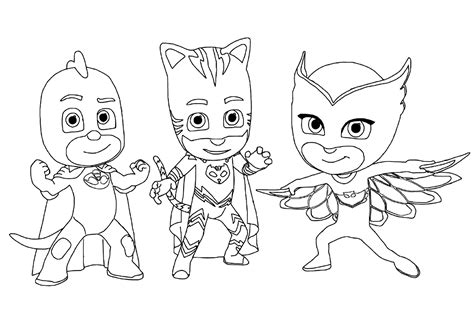 pj masks   heroes reunited pj masks kids coloring pages