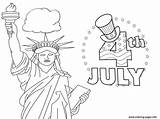 Coloring July Pages 4th Printable Liberty Statue Fourth America Print sketch template