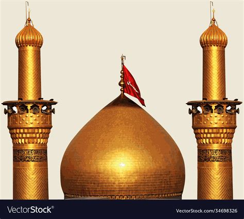 holy shrine imam hussein royalty  vector image