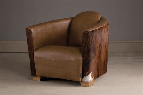 snug cowhide chair handcrafted  indigo furniture