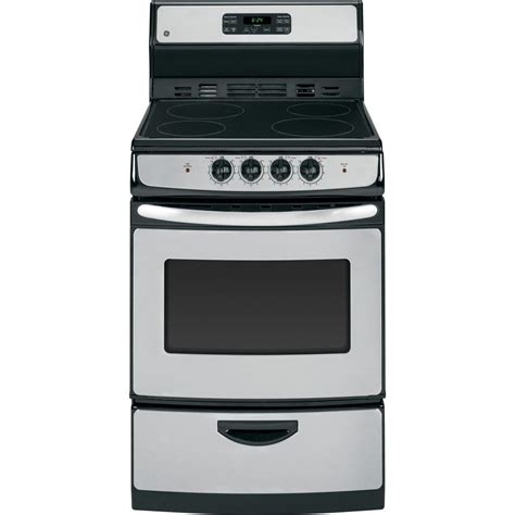 ge    cu ft electric range   cleaning oven  stainless steel jarnss