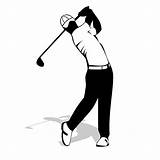 Golf Clip Golfer Clipart Vector Silhouette Golfing Player Ball Illustrations Cliparts Logos Swing Use Logo Cartoon Golfers Library Cross Clipartbest sketch template
