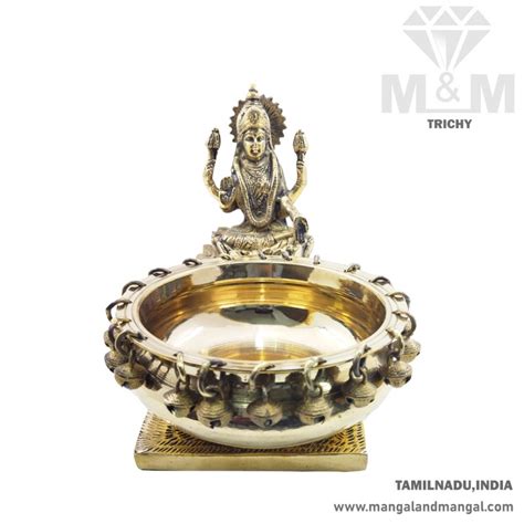 mm brass decorative lakshmi devi sitting pose  urli brass urli