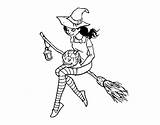Halloween Witch Coloring Coloringcrew sketch template