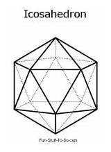 Printable Shape Shapes Icosahedron 3d Visit sketch template