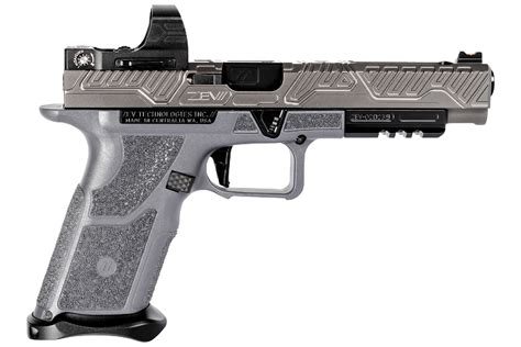zev technologies oz competition mm full size pistol  titanium gray finish  bushnell