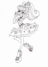 Coloring Operetta Pages Monster High Printable Dot Dead Sheet Drawing Gorgeous sketch template