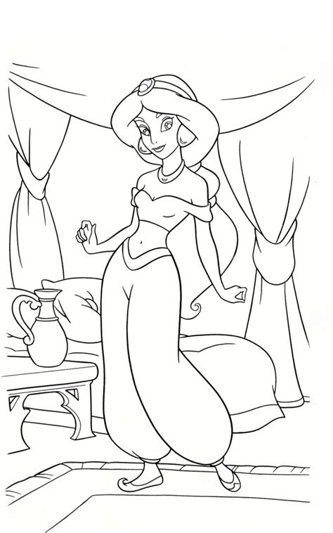coloring pages  printable jasmine coloring pages disney princess