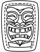 Tiki Mask Hawaiian Template Luau Coloring Pages Party Printable Totem Theme Masks Stencil Clipart Crafts Birthday Urbanthreads Clipartbest Drawing Stitchery sketch template