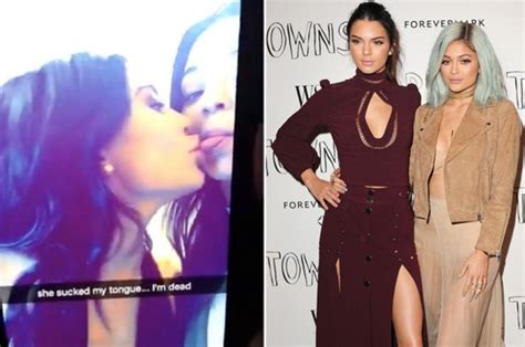 kylie jenner sucks big sister kendall s tongue in bizarre