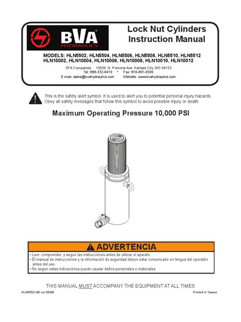 bva hln series manual pdf pump valve