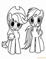 Rainbow Dash Coloring Applejack Pages Printable Online Color Lovely Book Coloringpagesonly sketch template