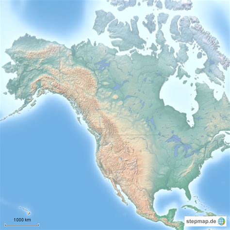 stepmap nordamerika landkarte fuer nordamerika