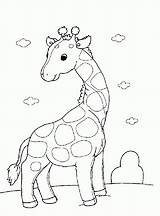 Coloring Giraffe Pages Kids Cute Girafe Animal Giraffes Activity Print African Printable Book Fun Coloriage Color Cartoon Sheets Animals Imprimer sketch template