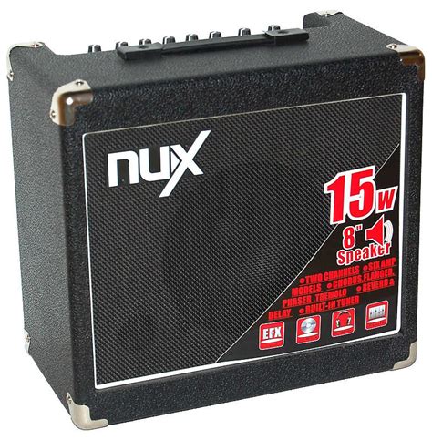 nux mighty 15 watt guitar amplifier 6 modelling amp types reverb