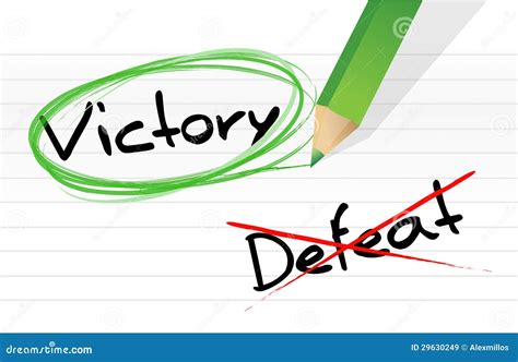 victory  defeat stock illustration image  outline