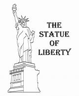 Coloring Liberty Statue Pages Printable Kids Color July 4th Symbols America American Sheets Patriotic Print Facts Clipart History Lady Book sketch template