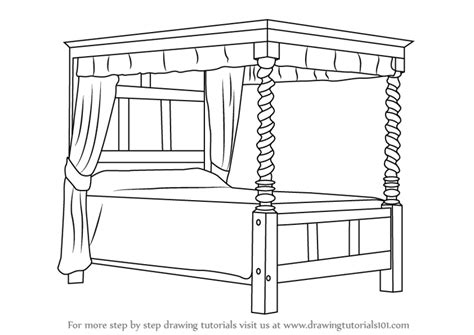 learn   draw   poster bed furniture step  step drawing