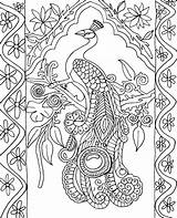 Coloring Adults Topcoloringpages Peacock Pages Color Print sketch template