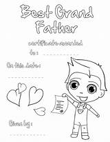 Coloring Pages Grandpa Fathers Grandfather Printable Happy Certificate Color Print Grandparents Hellokids Uncle Getdrawings Getcolorings Colorings sketch template