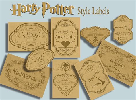 harry potter labels halloween printable halloween labels