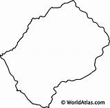 Lesotho Outline Map Blank Maps Africa Country Worldatlas Downloaded Represents Southern African Educational Purposes Printed Used sketch template