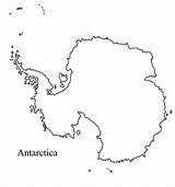 Antarctica Map Blank Outline Maps Political Printable Coloring Countries Outlines Continents Line Pages Simple Base sketch template