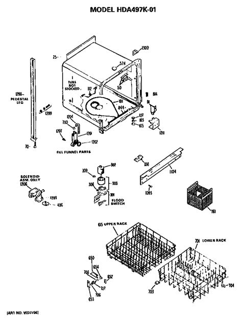 hotpoint dishwasher parts model hdak sears partsdirect