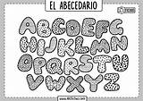 Abecedario Abcfichas Alfabeto Las Colorear sketch template