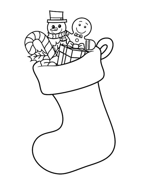 draw christmas stockings coloring pages netart