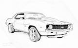 Camaro Chevelle Colouring Rod Coloringtop sketch template