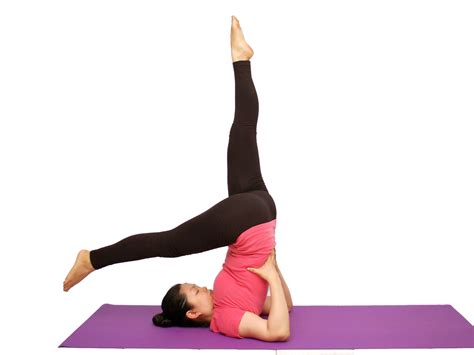 shoulder stand yoga position  steps