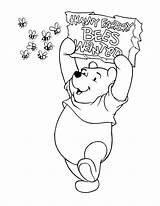 Coloring Winnie Pooh Pages Bees Face Christmas Comments Bear Eeyore Post Honey Tigger Warning Give sketch template