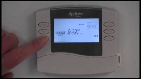 aprilaire  thermostat instructional video youtube