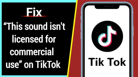 fix  sound isnt licensed  commercial   tiktok youtube