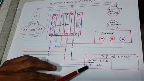 phase air conditioner wiring diagram youtube