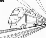 Zug Ausmalen Züge Rails Comboio Abschleppwagen Pasajeros Passagers Tgv Fahrzeuge Ausmalbild Tren Railes Oncoloring sketch template