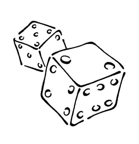 playing dice coloring page  printable coloring pages