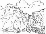 Rushmore Mont Monuments Coloriages Amerique Unis Etats Visiter Colorier sketch template