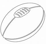 Rugby Ball Coloring Logo Pages Template Printable Templates Cardinals Louis St Silhouette sketch template