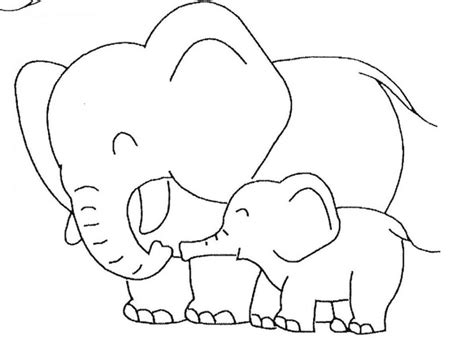 mewarnai binatang gajah  anak tk  gambar hewan